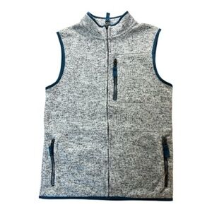 Cat & Jack Kids Gray Vest with Blue Trim